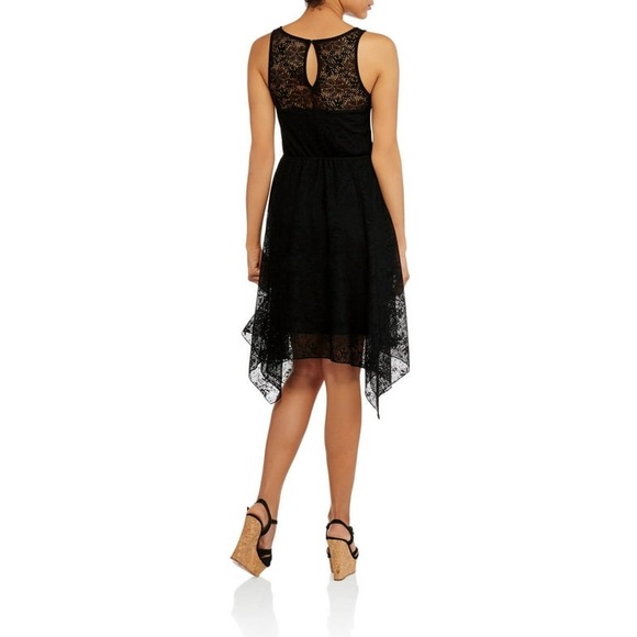 Black Lace Mid Length Dress - Picture 6 of 6